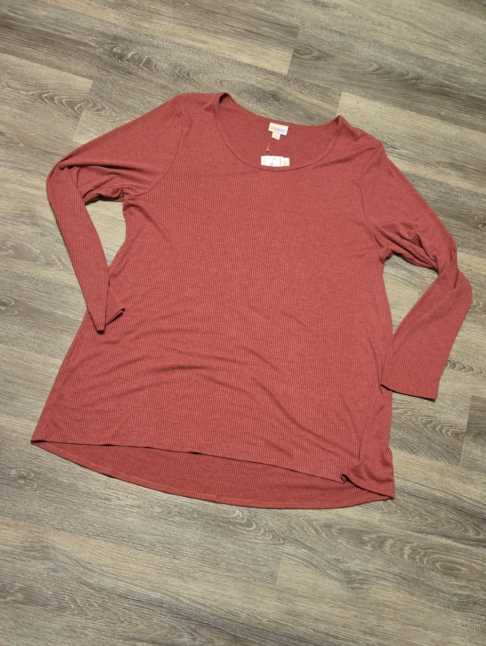 NWT Lularoe Mauve Ribbed Lynnae Top 3X